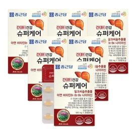 Chong Kun Dang Liver Health Super Care 600mg x 30 Tablets, 6 Sets (6-Month Supply) / Milk Thistle, B Vitamins, Immune Health, Zinc / 종근당 간건강 슈퍼케어 600mgX30정 6세트 (6개월분)  밀크씨슬 비타민B군 면역건강 아연