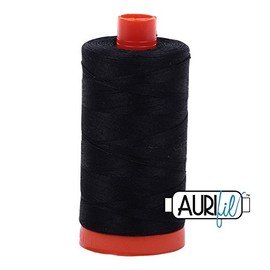 2692 Black Aurifil 100% Cotton Thread - 50wt - 1300 Meter Spool