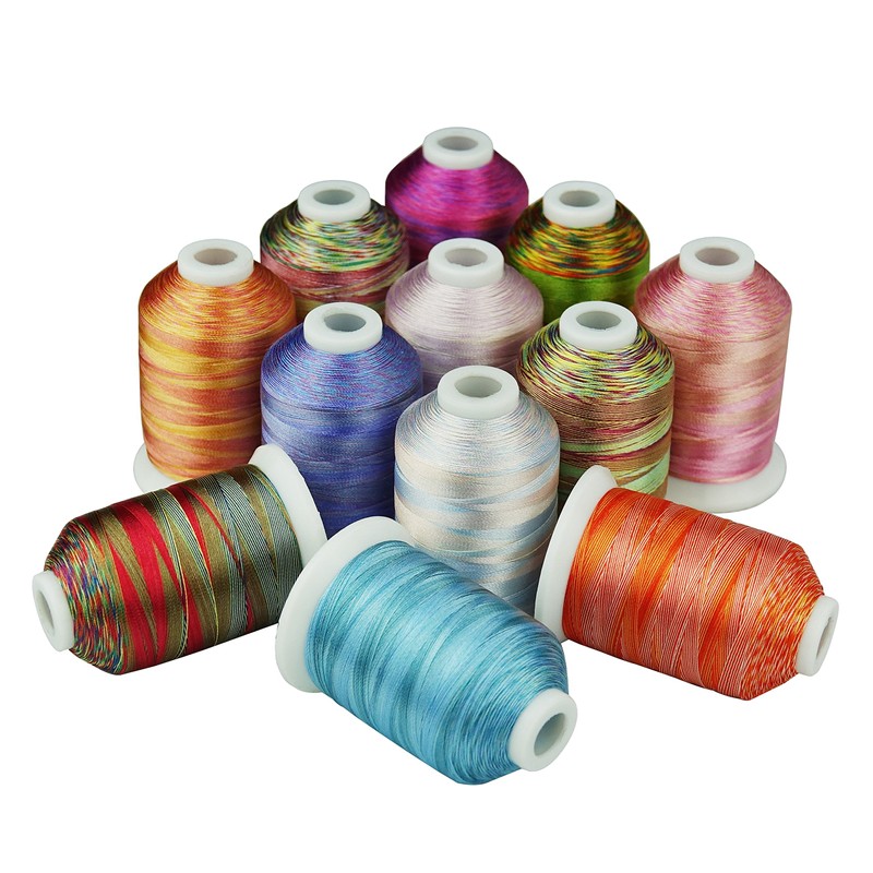 Simthread Multi Colours Polyester Machine Embroidery Thread - 1,000 Metres