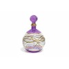Les Trois Pyramides Hand-Blown Violet Perfume Bottle with 14K Gold