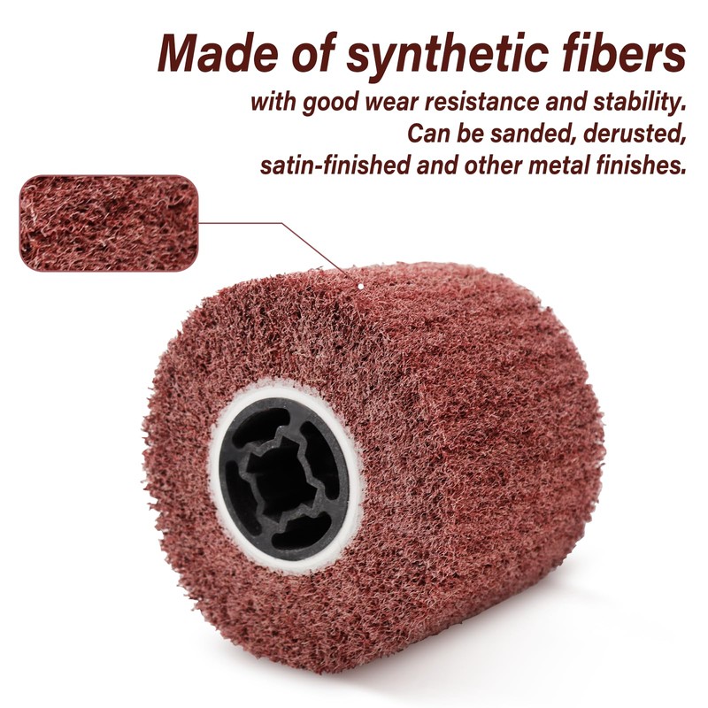 Mumjooyi Nylon Brush Sanding Roller Brush Satin Roller Angle Grinder
