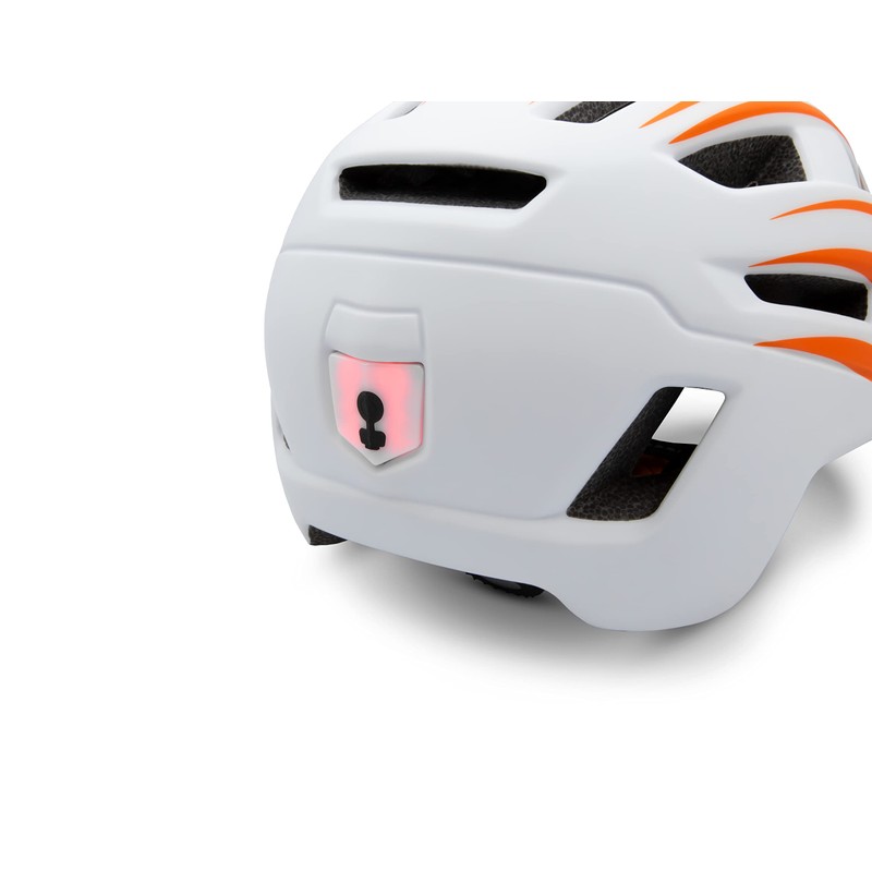 Urban Prime Unisex - Adult Helmet, White/Orange, L