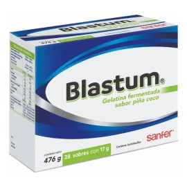 Blastum 17 Gr. Sobre Gel C/u Caja 28 Sobres Sanfer Sabor Piña Coco