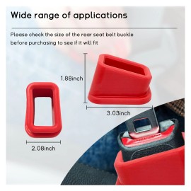 Kewucn 2 PCS Car Seat Belt Buckle Holder, Silicone Auto Seatbelt Buckle Boost...