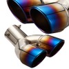 Blueshyhall Exhaust Trim Double Pipe 60 mm, Silencer Car Bent,