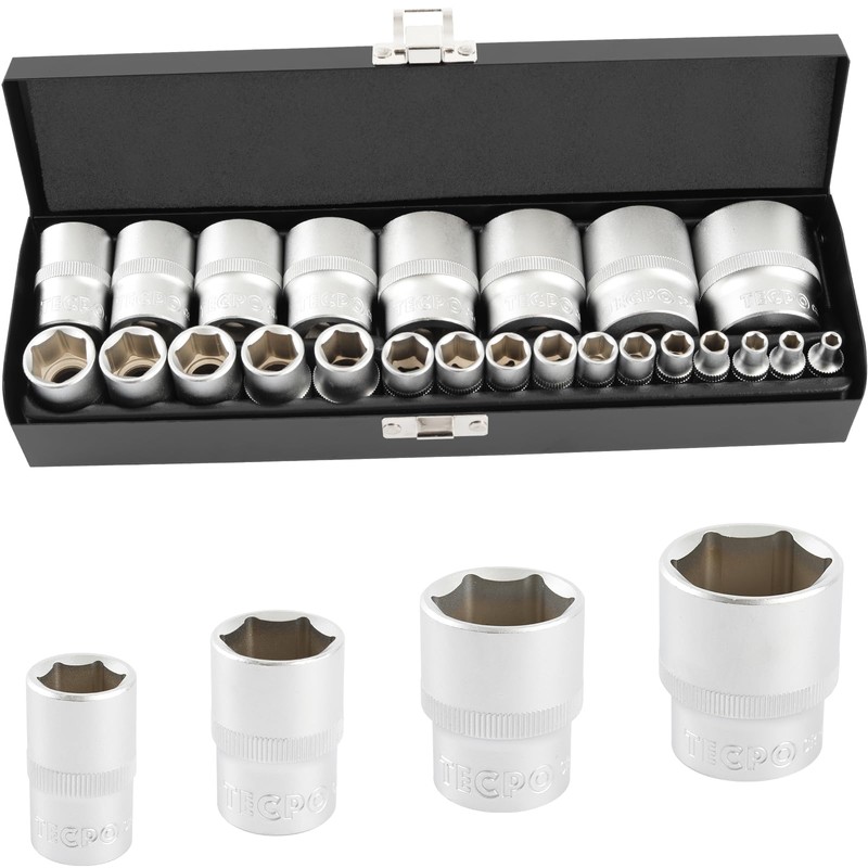 Inch Socket Spanner Set with Hexagonal Combination Spanner