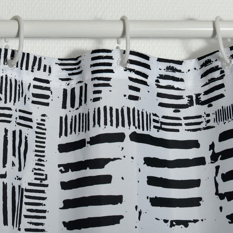 Spirella Anti-Mould Shower Curtain - Anti-Bacterial, Washable, Waterproof, Polyester, "Connection"