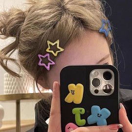 Star-shaped Hair Pin, Colorful Star, Hair Clip, Star Clip, Hair Clip, Cute, Sleep, Bangs, Patch Fastener, 10 Pieces, Bangs, Hair Accessories, Hair Accessories