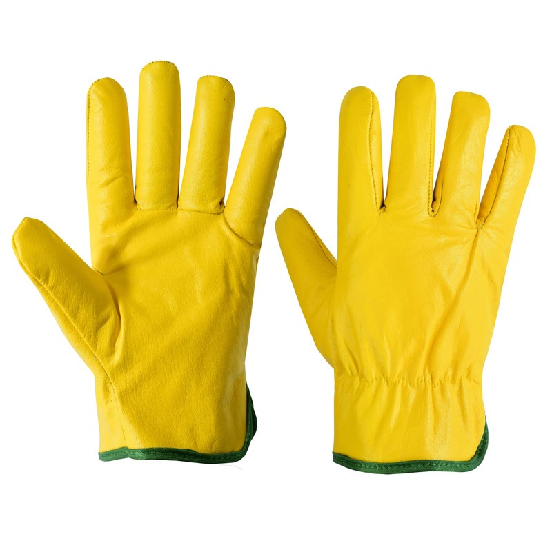 Leather Fleece Lined Safety Work Gloves Lorry Driver, Yard Work,
