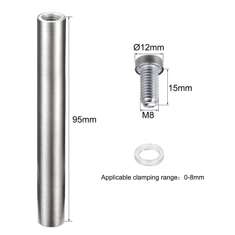 uxcell 1/2 Dia x 4"(12x100mm) Standoff Screws Wall Mount Sign