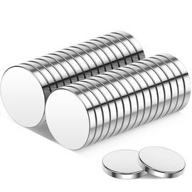 Wukong 15 x 2 mm Neodymium Magnets Small Extra Strong Pack of 30 Mini Magnets Fridge Magnets Round Small for Fridge, Whiteboard, Office, Magnetic Board