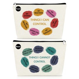 Mental Health Gifts Makeup Bag Psychology Therapy Gift for Girls Women Psychology Therapist Cosmetic Bags Mental Health Awareness Motivational Inspirational Gifts for Her Positive Gift Travel Pouch