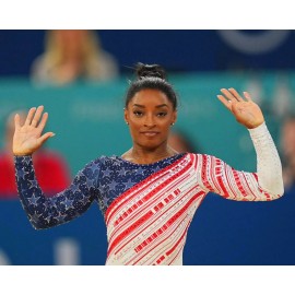 Champion 8x10 Photo SIMONE BILES 2024 Paris Olympics Gymnastics World Champion Gold USA