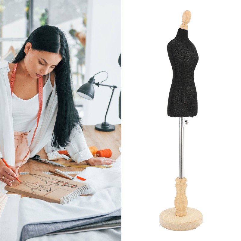 Female Dress Form Mini Desktop Sewing Mannequin Body with Stand