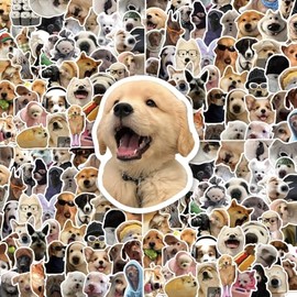 Stickers de Vinilo 200 pack| Estampas de Perros de Memes Adorables| No Repetitivo para Botella de Agua, Laptop, Álbum | Navidad, Regalo, Scrapbook| Calcomanias para Niñas y Mujeres
