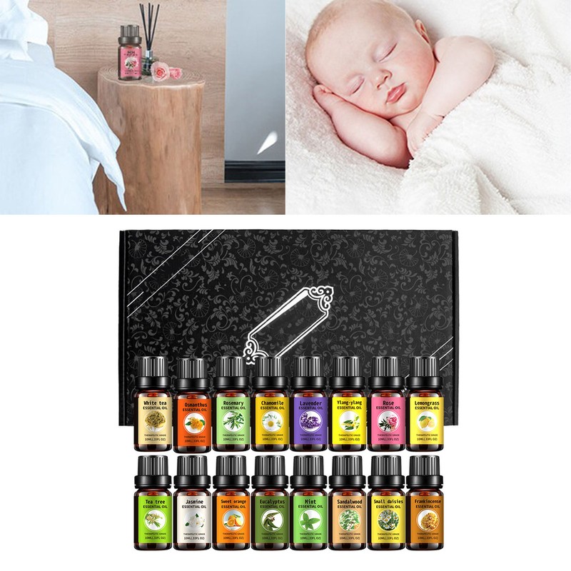16pcs 10ml Essential Oils Set Aromatherapy Organic Massage Gua Sha
