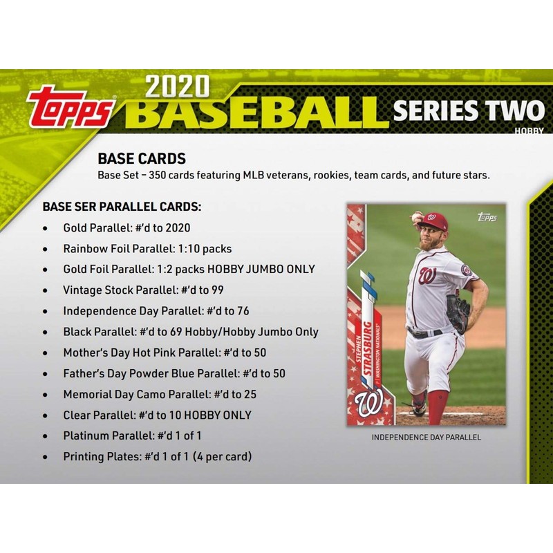 Topps 2020 Baseball Series 2 T/C Box