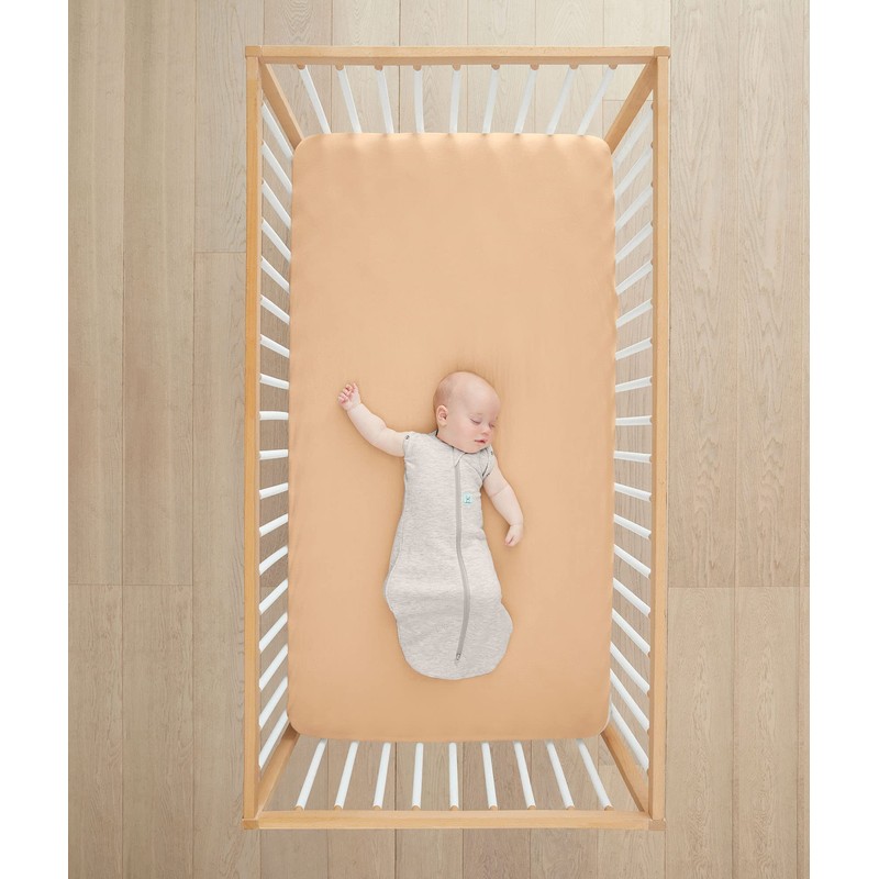 ergoPouch Cot Organic Cotton Fitted Sheet, Wheat