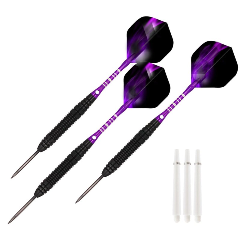 FUZVOL Professional Darts Set Steel Tip-Aluminum Stems Darts Flights with