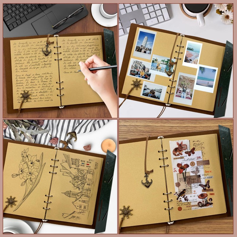 Joy & Inspiration PU Leather Notebook A5 Green Diary Refillable