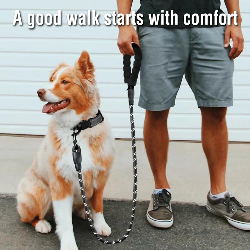 COOYOO Dog Leash 5/6 FT with Comfortable Padded Handle and