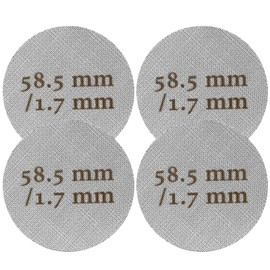 Puck Screen 58 mm, Puck Screen 58.5 Puck Sieve Mellbree Pack of 4 Sintered Coffee Filters for Espresso Coffee Portafilter Accessories 1.7 mm Thickness 150 μm Stainless Steel 316 Reusable Rustproof