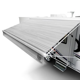 RV Awning Fabric Replacement 11ft – Camper Awning Replacement, 19.5oz Heat-Sealed Vinyl, UV & Weatherproof, Sunproof, Universal Outdoor Canopy for RVs, Campers, Trailers & More – Heavy-Duty