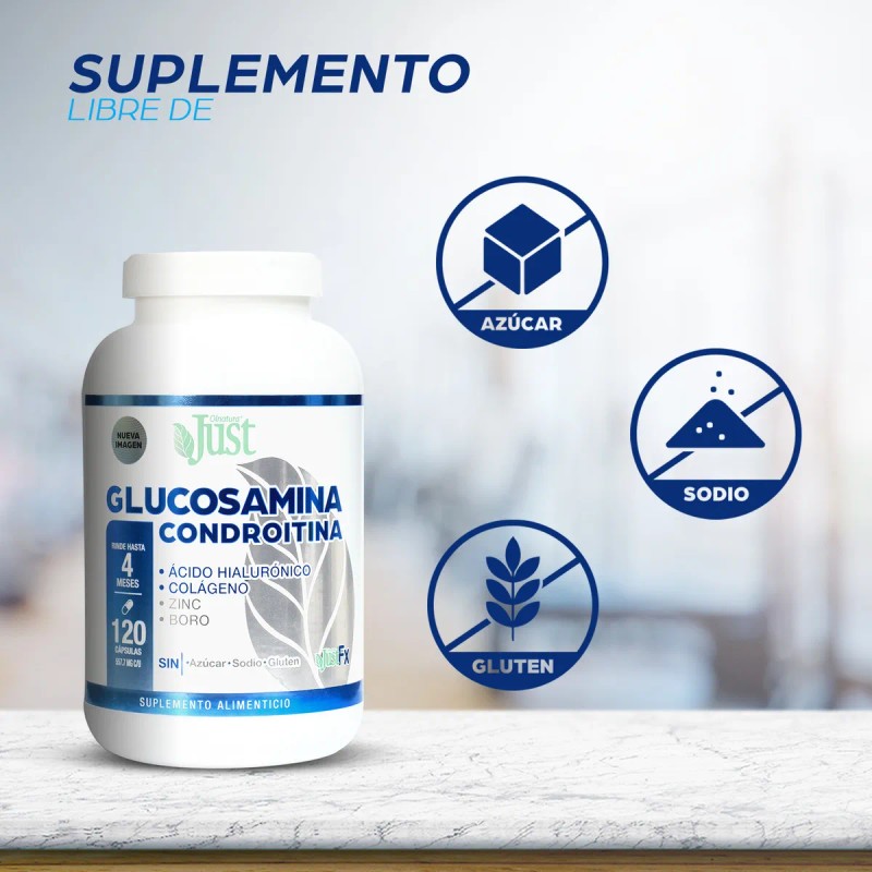 Glucosamina Condortina En Cápsulas Just Justfx 120 Caps Sin Sabor