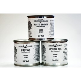 Armstrong-Clark Deck & Wood Stain Samples (Semi-Transparent: Rustic Brown, Natural Oak, Chestnut), Approximately 3 oz. for each sample
