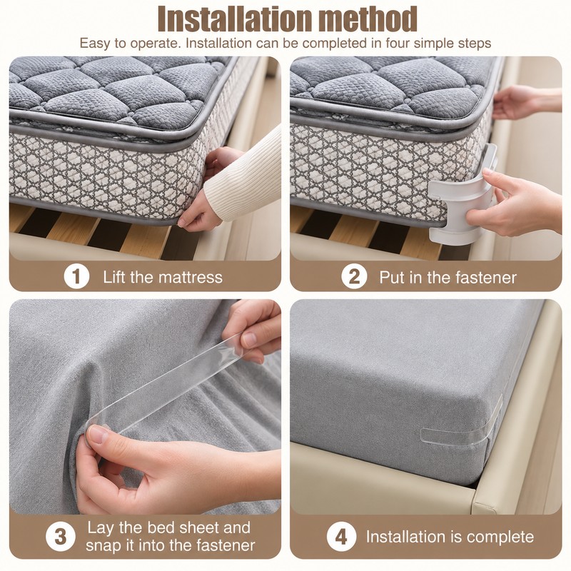 Bed Sheet Corner Grippers for Secure Bedding – 4-Piece Plastic