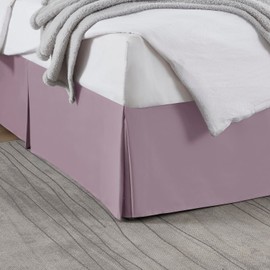 Nestl Dusty Purple Full XL Bed Skirt - Full XL Size Bed Skirt 14 Inch Drop - Brushed Microfiber Bed Skirts - Hotel Quality Pleated Bed Skirt - Shrinkage & Fade Resistant