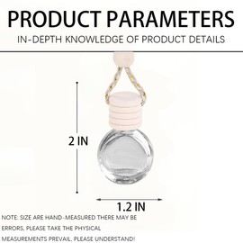 Osilly 5PCS Hanging Car Air Freshener, 8 ml Oil Diffuser Perfume Aromatherapy Pendant, Fragrance Ornament with Vent Clip Wooden Cap and Rope, Auto Interior Decoration (Oblate)