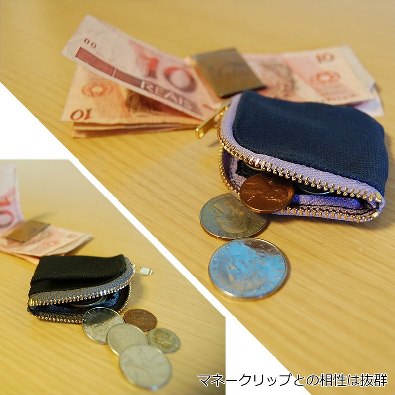 One thread Japanese small and thin coin purse, made with