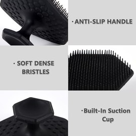 Depurador facial de silicona, paquete de 2 exfoliantes faciales, limpieza facial suave de mano para piel sensible y seca, herramienta exfoliante facia