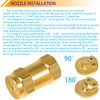 Boomless Spray Nozzle 1/2" FPT #10 Orifices (90° & 180°