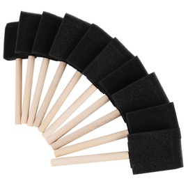 ​​​​ZUFECY 10-Pack Sponge Brushes 2 Inch​​ - Wood Handle Foam Paint Brushes for Staining, Craft, Varnishes & DIY Painting Projects