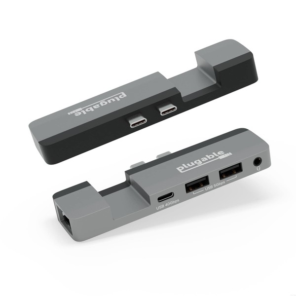 Plugable 5-in-1 USB C Hub Multiport Adapter for MacBook Pro