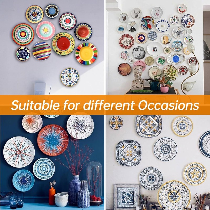 2 Pack Plate Hangers for The Wall, Suitable for 10-14