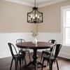 WBinDX 4-Light Farmhouse Chandelier, Metal Semi Flush Mount Ceiling Light