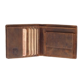 Greenburry Vintage Geldbörse Leder Männergeldbeutel braun