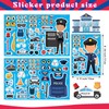 24 Sheets Make Your Own Policeman Stickers, Make-a-face Stickers, Educational