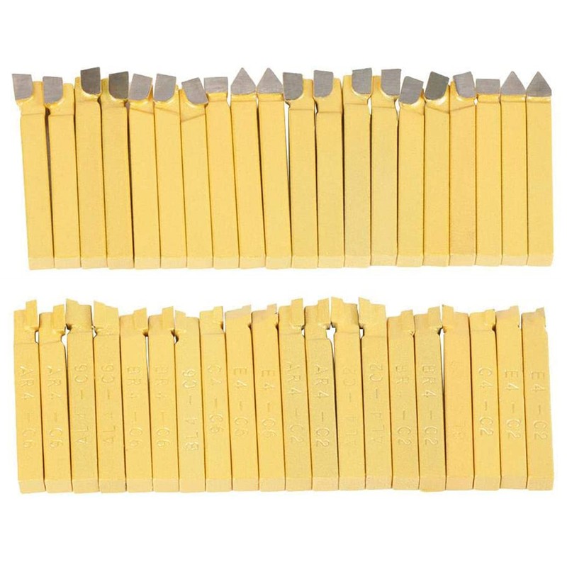 20Pcs 1/4” Lathe Tools Carbide Tipped Welding Milling Cutting Turning