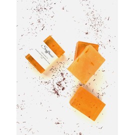 SaffroseLA Handmade Pure Glycerine Saffron Soap that deep cleans your skin, giving a natural shine to your skin. Removes tanning 100% Organic, 100 Gr (pack of 4)