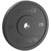 Hammer Strength 15Lb Black Standard Rubber Bumper Plate