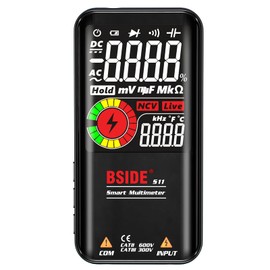 Henniu S11 Multímetro inteligente de 9999 recuentos Pantalla LCD digital Medidor universal recargable Voltímetro CACC Ohmímetro Resistencia de prueba 