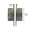 Blum Drawer Front Fixing Bracket, Nickel, Right and Left, Screw-On,