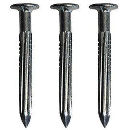 2”- Fluted Hardened Concrete Masonry nails – High strength Cut Carbon steel pointed nails for, cinder block, concrete walls, cement board - 2 in (50mm) Length - Nail Qty (100)