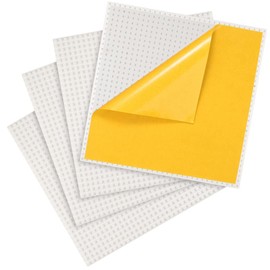 Peel-and-Stick Baseplates - Self Adhesive Building Brick Plates - Compatible with All Major Brands - 4 Pack - 10 inch x 10 inch (White)
