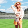 Clear Bag Stadium Approved - Durable Waterproof Crossbody Messenger Purse