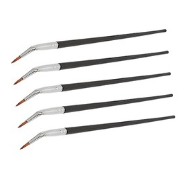 Angled Brush Set, Pack of 5 Fiber Bent Brush Multifunctional Makeup Angled Brushes Cosmetic Tool for Concealer Eye Makeup Brush Tool Wedding Rooms Use